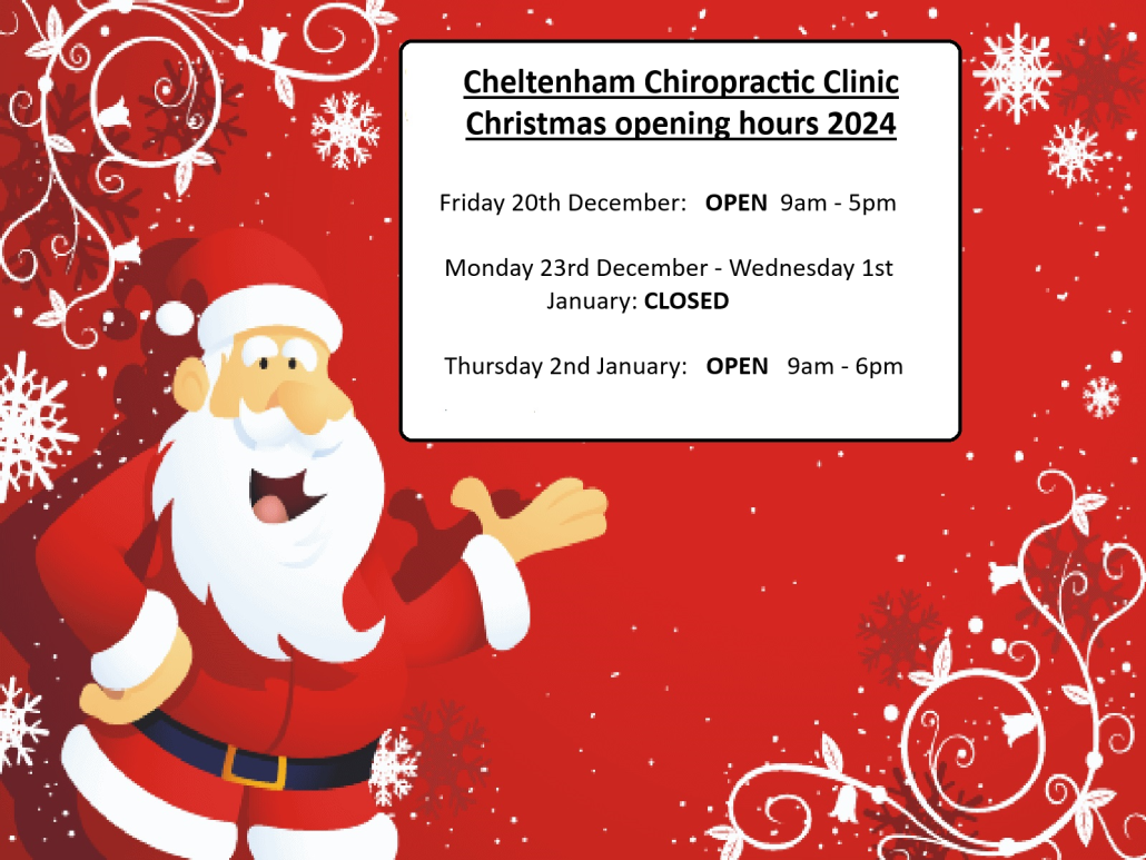 Cheltenham Chiropractic Clinic Christmas opening hours 2024