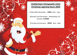 Cheltenham Chiropractic Clinic Christmas opening hours 2024