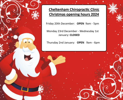 Cheltenham Chiropractic Clinic Christmas opening hours 2024